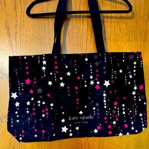 NEW no tags, Kate Spade tote. Black and colorful. 25X15X5